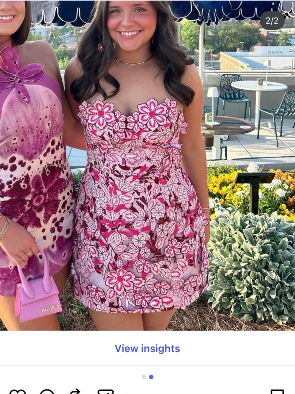 Elliatt Floral Mini Dress in Pink - Picture 2 of 2